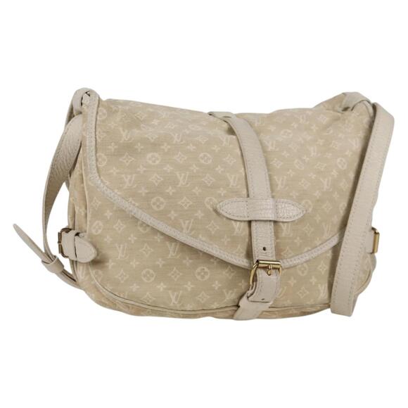 LOUIS VUITTON Monogram Mini Lin Saumur PM Shoulder Bag Ivory M95314 - Picture 1 of 16